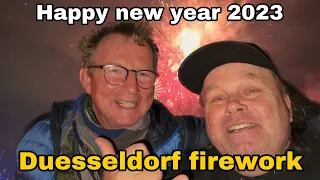Happy new year 2023 Duesseldorf firework we got stuck in traffic with the car