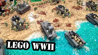 Huge LEGO WWII Battle of Okinawa Beach Landing