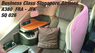 Business Class - Singapore Airlines - Airbus A380 - Frankfurt to New York JFK