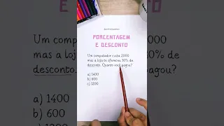 🤑 Dica de PORCENTAGEM: Compra com Desconto RÁPIDO e FÁCIL 🤩 | Matemática