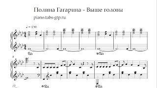 Выше головы - Полина Гагарина - Ноты для Фортепиано