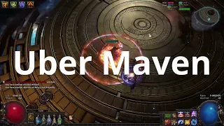 Path of Exile. Uber Maven and Uber Sirus. Hex blast mana miner scion showcase.