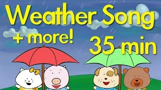 Weather Song, Summer Song + more! | Kids Song Compilation | The Singing Walrus