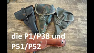 Bundeswehr Pistolentaschen für die P38, P1, P51, P52 von 1956 bis Ende der 1990er