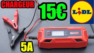 chargeur de batterie LIDL voiture moto 5A ULGD 5.0 A1 avec maintien de charge CAR BATTERY CHARGER