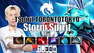 Storm Spirit Mid | TSpirit.TORONTOTOKYO | TI10 CHAMPION EZ MID EZ GAME | 7.30e Gameplay Highlights