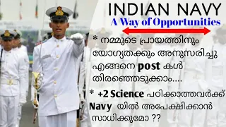 Indian Navy|Eligibility check|+2 non science stream for Indian Navy|SSR|MR|AA|Defence Jobs Malayalam