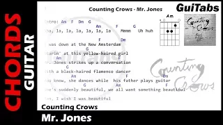 MR. JONES 🎸 - Counting Crows ( Lyrics - GUITAR Chords 🎸- Karaoke )