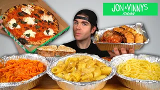 ITALIAN FOOD MUKBANG! Pasta, Pizza, Bruschetta , Meatballs + Jon & Vinny’s Italian