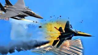 13 minutes ago! American F-15 pilots ambush Russian Su-57 fighter jets heading towards the border