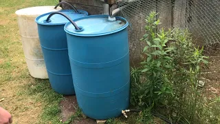 EASIEST WAY to daisy chain water barrels (low cost and effective)