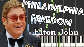 Elton John - PHILADELPHIA FREEDOM - Piano Tutorial