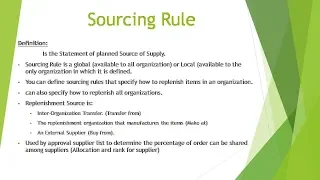 Oracle Purchasing Purge Sourcing Rule