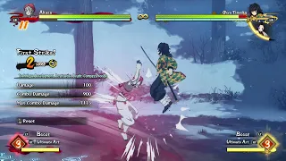 Akaza's block skill buff make him a Canon. 5000-5200 damage combos. (No boost)