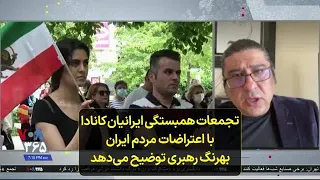 تجمعات همبستگی ایرانیان کانادا با اعتراضات مردم ایران؛ بهرنگ رهبری توضیح می‌دهد