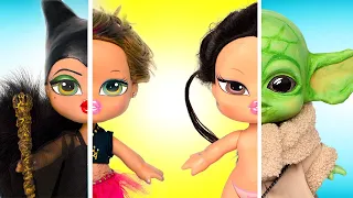 AMAZING BRATZ MAKEOVERS || Turn YOur Old Doll Into Yoda And Maleficent