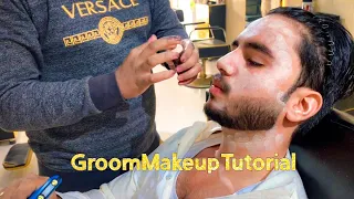 Dulha Makeup Tutorial&Groom Makeup Step-by-Step|Dulha Makeup Transformation|Professional Barber