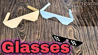 PAPER CRAFT : How to make a paper glasses 🕶️ | SUNGLASSES (Origami)