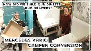 MERCEDES VARIO CAMPER CONVERSION | Seating Area & DIY Drawers | LAGUN MOUNT & FOAM | Van Build Ep23