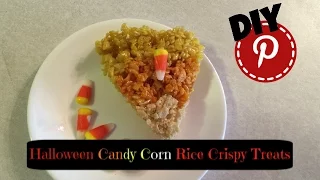 DIY Halloween Food and Snacks - Candy Corn Rice Crispy Treats