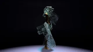 This dress is made of algae and was designed using algorithms