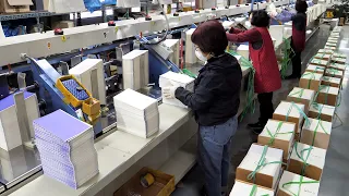 Amazing book mass production process. Korean book manufacturing factory