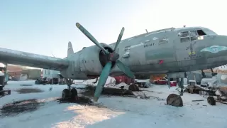 Ил-14Т «Голубая мечта». Запуск правого мотора