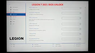 Legion 7 2021 BIOS unlock