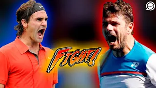 EL DÍA QUE FEDERER Y WAWRINKA SE PELEARON EN PLENO PARTIDO