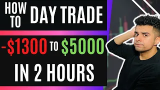 -$1300 to +$5000 Day Trading Recap on Tesla and GameStop! How to Day Trade Stocks & Options