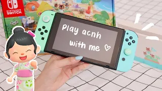 UNBOXING🏝️  animal crossing nintendo switch + play with me!