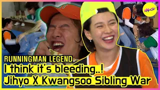 [RUNNINGMAN THE LEGEND] What happened if JIHYO and KWANGSOO wrestle each other🥊 (ENG SUB)