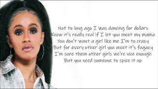 Cardi B - Girls Like You Verse (Lyrics Video)