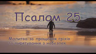 Псалом 25 🙏 Молитва за прощення гріхів та вирятування з небезпек 😥псалом українською мовою (Хоменка)
