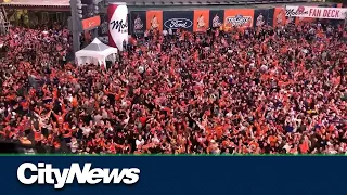 New outdoor space at Ice District to cheer on Oilers during playoff run