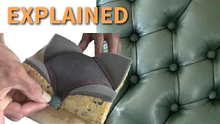 How to diamond button tufting is shaped EXPLAINED -- Basic Tufting/Capitoné in leather for beginners