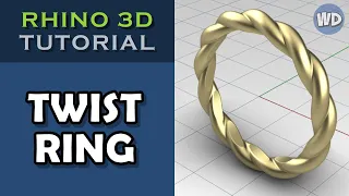 Rhino 3D | Jewelry CAD Design | Tutorial | Twist Ring