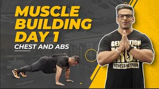 Muscle Building Workout DAY 1 | Chest workout & Abs workout | Yatinder Singh