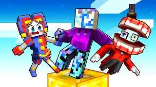 LOCKED on ONE LUCKY BLOCK with POMNI and CAINE! (The Amazing Digital Circus)