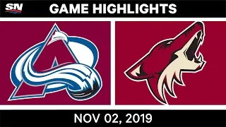 NHL Highlights | Avalanche vs Coyotes – Nov. 2, 2019