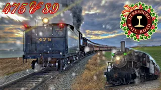 Strasburg Rail Road 475 & 89: Christmas Train Compilation 12/17/22