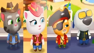 Talking Tom Gold Run - Cowboy Angela Cowboy Ginger Deputy Hank vs Raccoon Robber