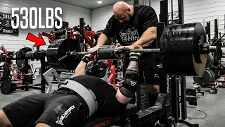 530 POUND BENCH PRESS FOR A SPEED REP | WORLD'S STRONGEST MAN PREP