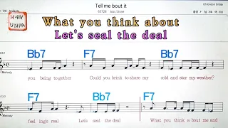 Tell me bout it/Joss stone💋노래방, 통기타 , 코드 큰악보,  가라오케, 반주💖Karaoke, Sheet Music, Chord, MR