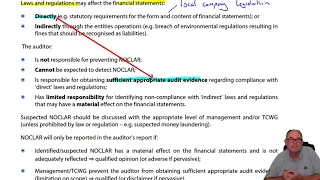 Laws and Regulations - ACCA Audit and Assurance AA