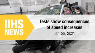 New crash tests show modest speed increases can have deadly consequences - IIHS News