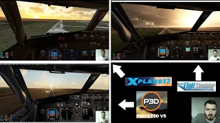4K MSFS 2020 vs X-PLANE 12 vs Prepar3D v5 - Flight Simulators no addons video comparison no comments