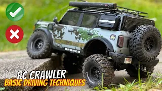 RC Crawler Basic Driving Techniques! If you know this, you can step obstacles  (TRX4)