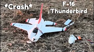 Huge Crash -  E-Flite F-16 Thunderbirds 80mm RC EDF Jet