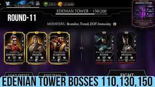 Edenian Tower Bosses 110 ,130, 150 Fights + Rewards